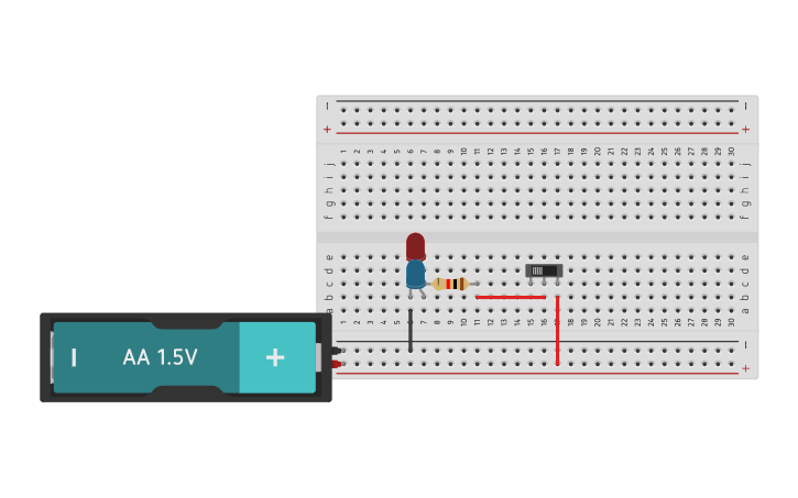 Circuit design on/off switch - Tinkercad