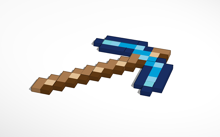 3D design minecraft pickaxe - Tinkercad