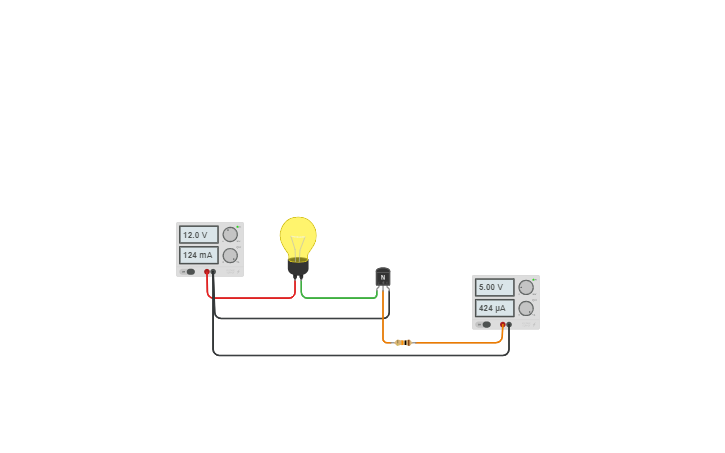 Circuit design Interruttore elettronico con transistor BJT NPN | Tinkercad