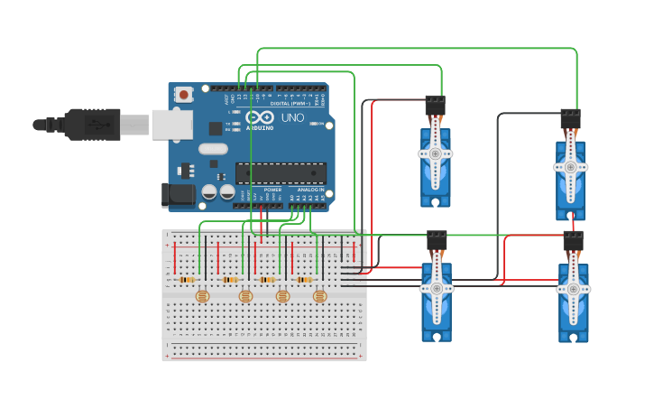 Circuit design prototype Tinkercad