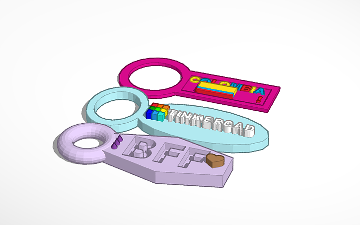 3D design Key rings | Tinkercad