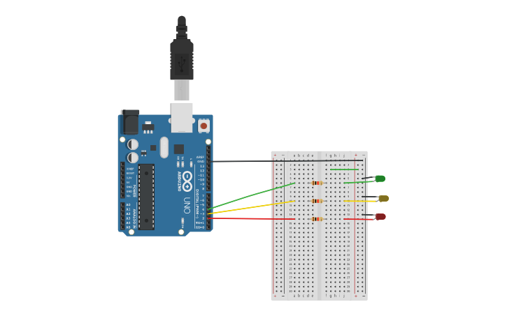 Circuit design led blinking-3 - Tinkercad