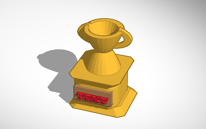 super bowl trophy tinkercad