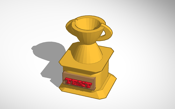 Openscad Trophy 3D design trophy - Tinkercad