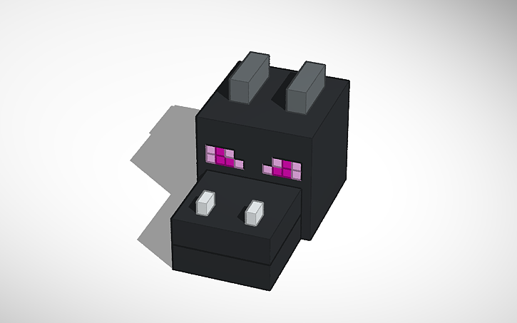 3D Design MC Ender Dragon Head Tinkercad