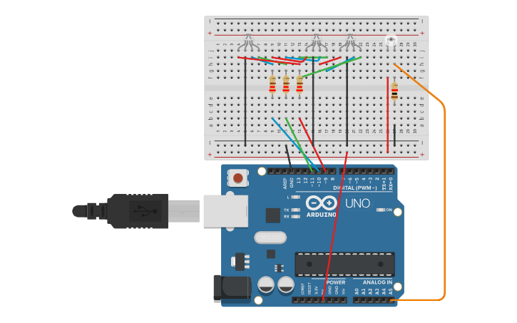 Circuit design Arduino Challenge #3 Variation: Light Sensor Color ...