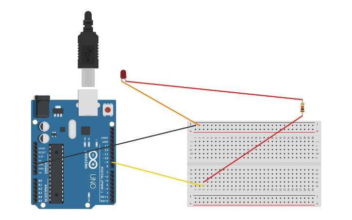 Circuit design LED BLINKING - Tinkercad