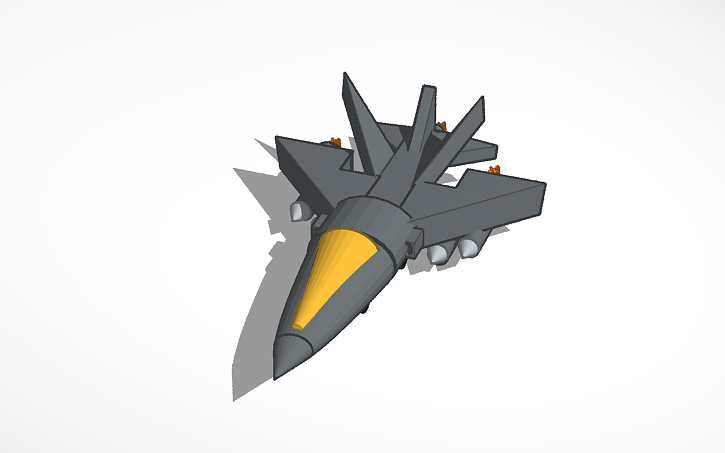 3D design Fighter jet - Tinkercad