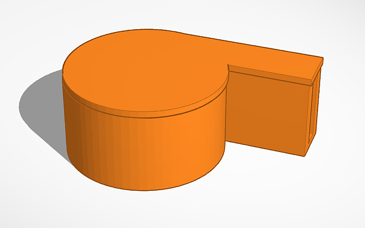 3D design working whistle - Tinkercad