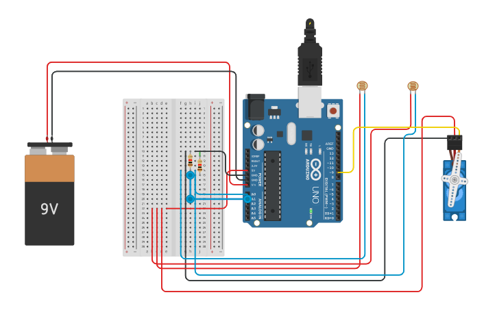 Circuit Design Solar Tracker Tinkercad Circuit Design Solar Tracker Tinkercad