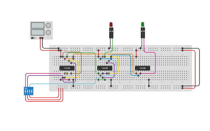 Circuit design Full Subtractor Using Universal Gates - Tinkercad