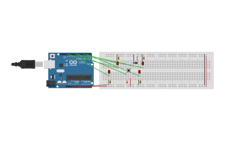 Circuit design Copy of LED Blink | Tinkercad