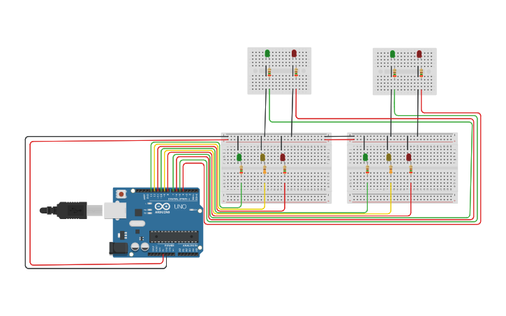 Circuit Design Semáforo Arduino 