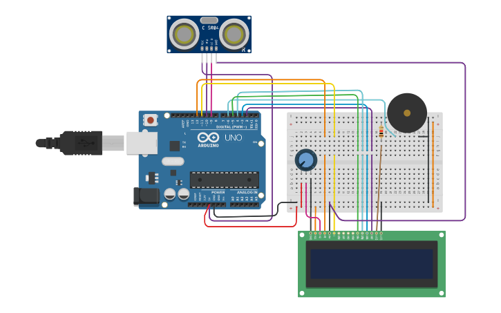Circuit design Arduino UNO - Tinkercad
