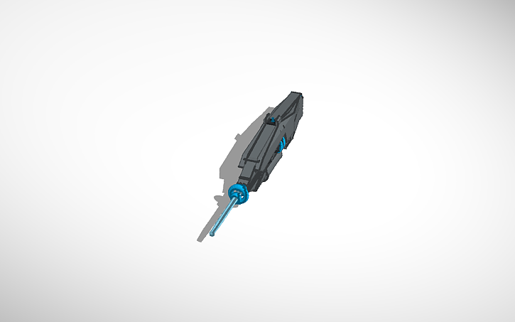 3D design my railgun rifle shot fired | Tinkercad