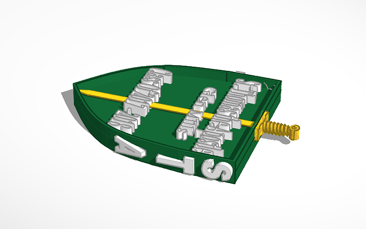 3D design Shield Keychain - Tinkercad