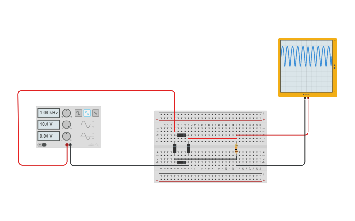 Circuit design bridge rectifier - Tinkercad