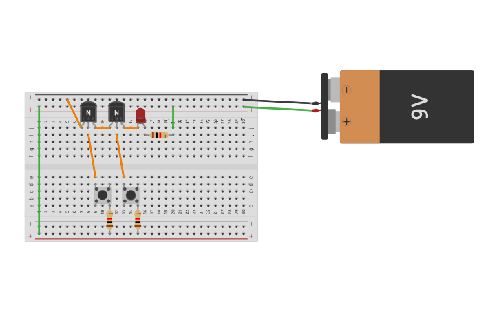 Circuit Design And Gate Using Transistors - Tinkercad