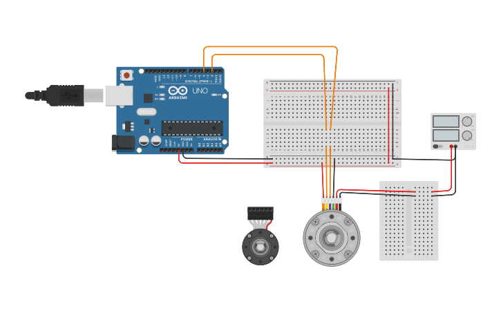 Circuit design Rotary encoder - Tinkercad