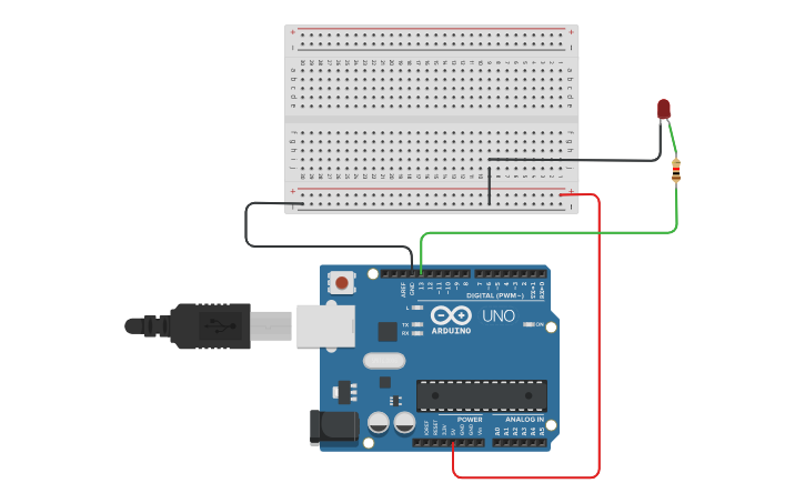 Circuit design LED - Tinkercad