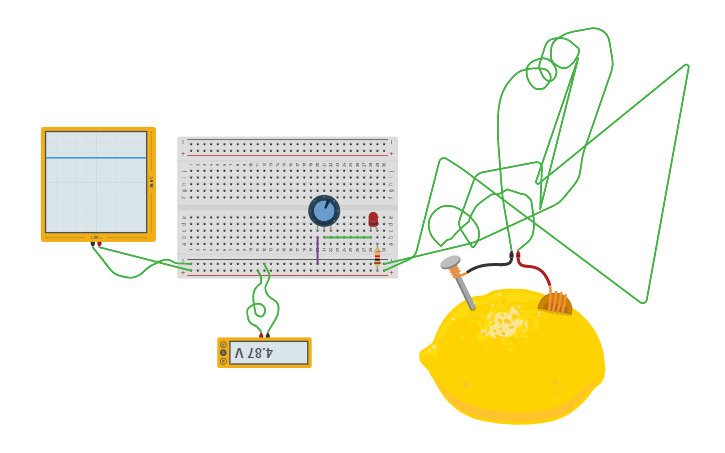 Circuit design Potentiometer - Tinkercad