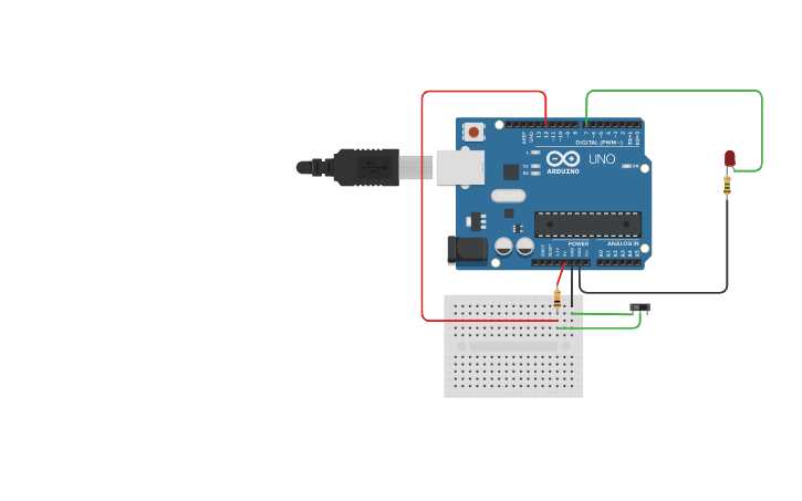 Circuit design Using a switch with an Arduino - Tinkercad