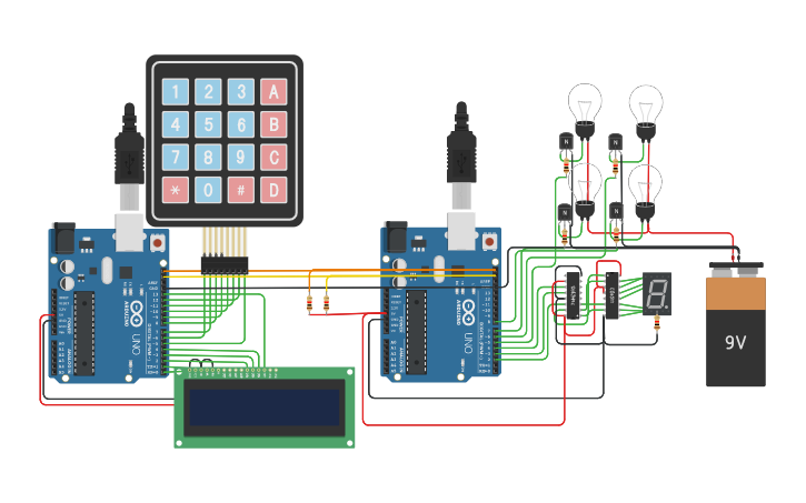 Circuit design I2C example 2 - Tinkercad