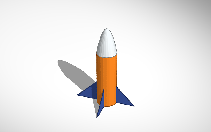 3D design model Small estes T rocket - Tinkercad