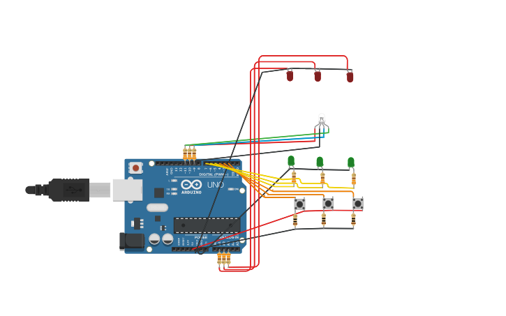 Circuit design Rock Paper Scissors Attempt | Tinkercad
