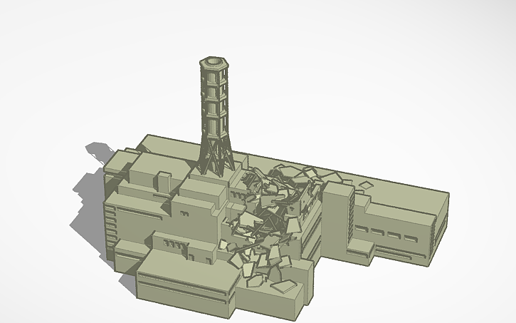 3D design Chernobyl Reactor 4 - Tinkercad