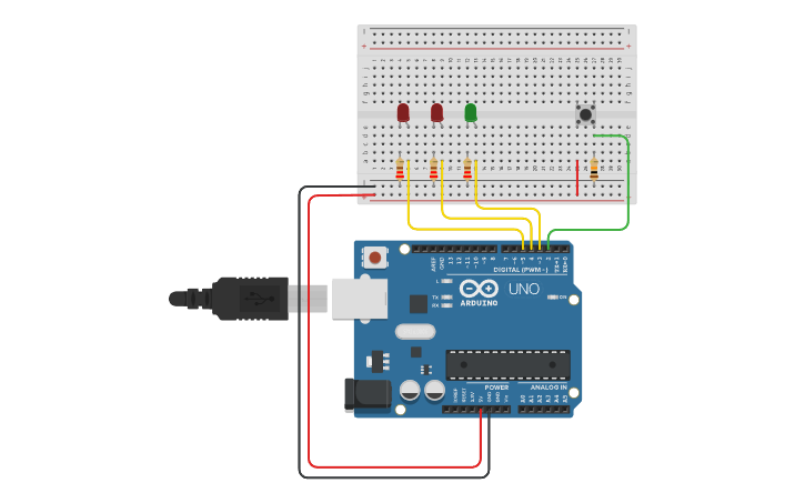 Circuit design Arduino Starter Kit - Project 2 - Tinkercad
