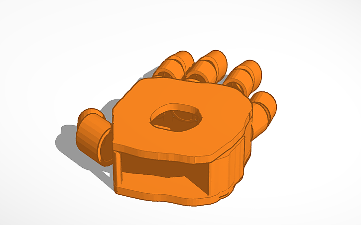 3D design First attempt iron man hand - Tinkercad