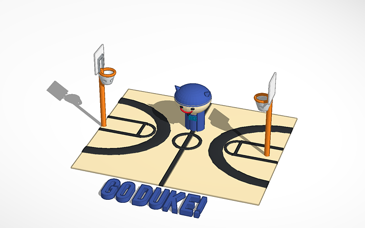 3D design Duke's Mascot #marchmadness - Tinkercad