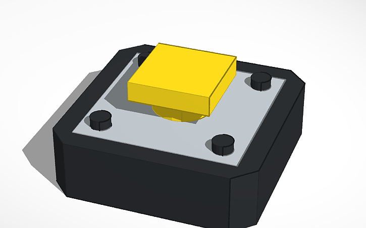 3D design Push boton | Pulsador | 1omm - Tinkercad