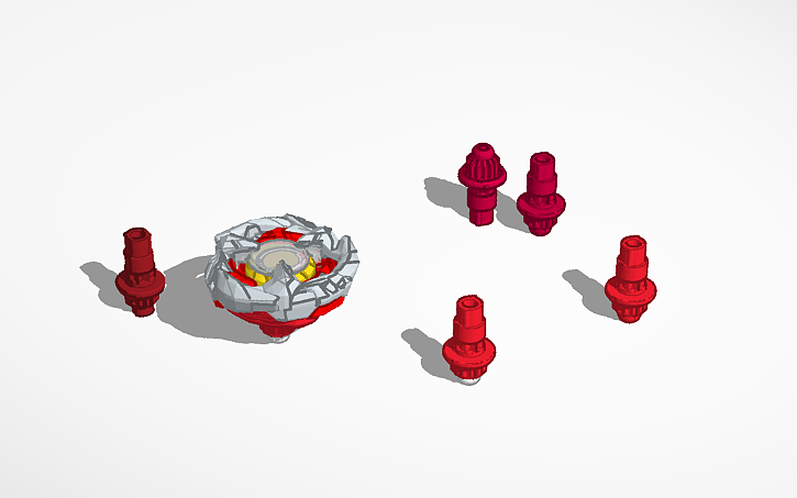 3D design Beyblade X-Unity Bit (with white tip) - Tinkercad