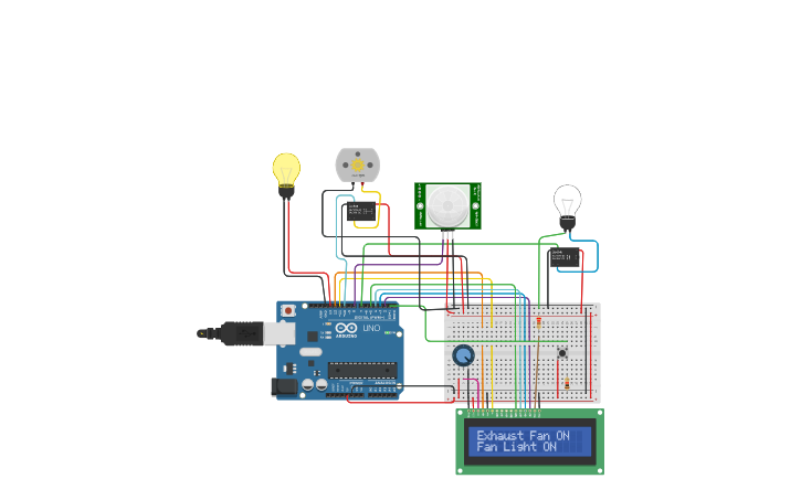 Circuit design Automatic Home Light System | Tinkercad