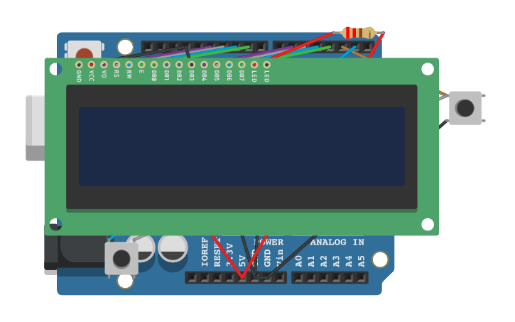 Circuit design Lcd game - Tinkercad