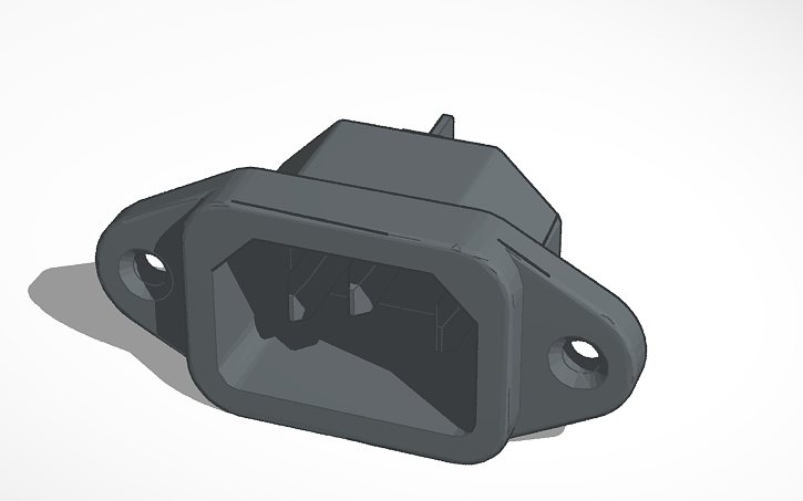 3D design Power Outlet IEC 320 C14 | Tinkercad