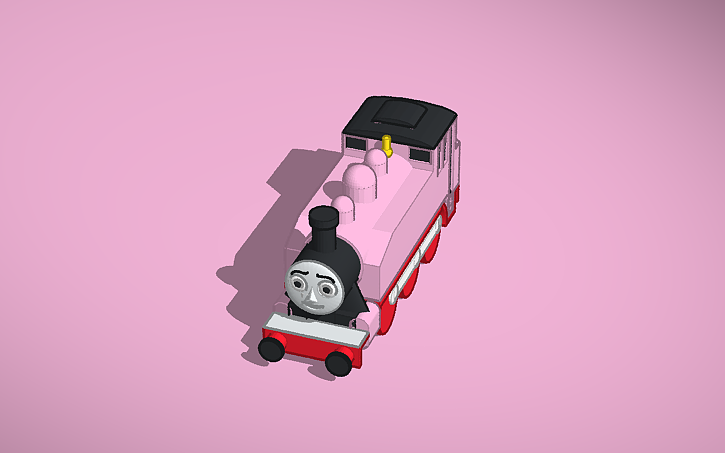 Pink Engine Drawing 3D design Rosie The Pink Tank Engine - Tinkercad