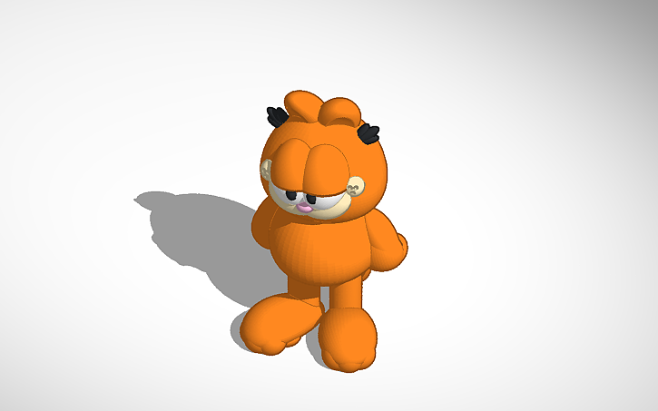 Garfeild Cad Model 3D design garfield :) - Tinkercad