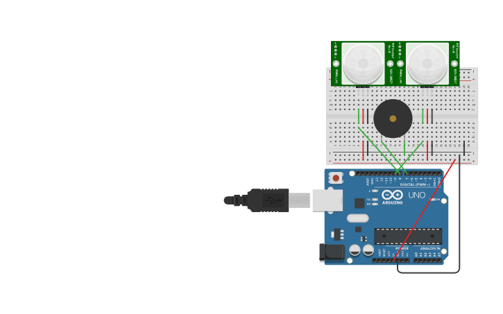 Circuit design pir final | Tinkercad