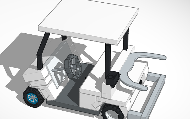 Tinker Cart 3D design My golf cart - Tinkercad