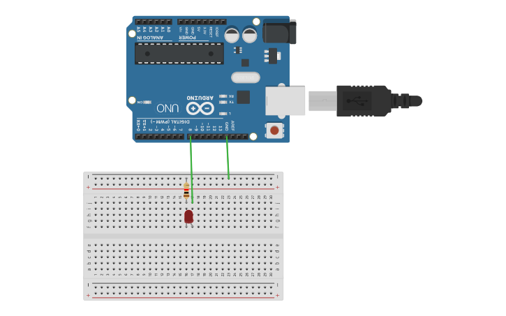 Circuit design Blinky Arduino - Tinkercad