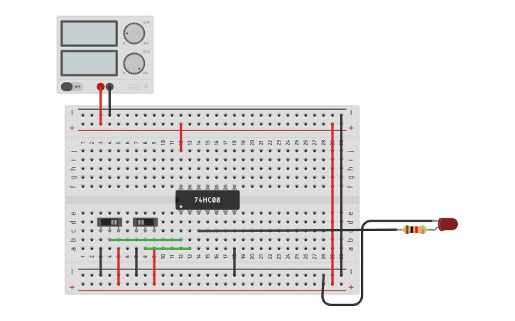Circuit design Arjun AND GATE - Tinkercad