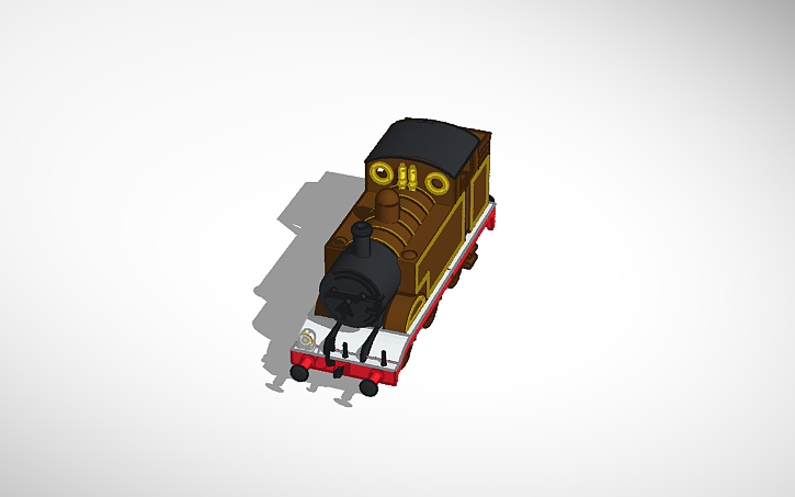 3D design Brown And Yellow Tank Engine (LBSCR E2 Color) | Tinkercad