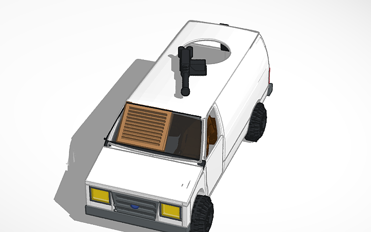 3D design Post apocalyptic van - Tinkercad