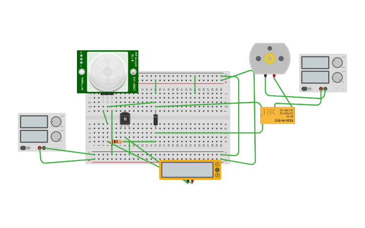 Circuit design PIR Sensor - Tinkercad