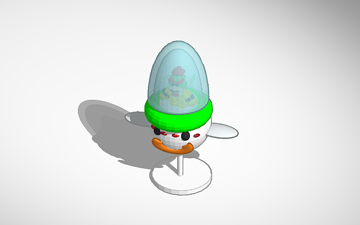 3D design Submarine Koopa clown car - Tinkercad