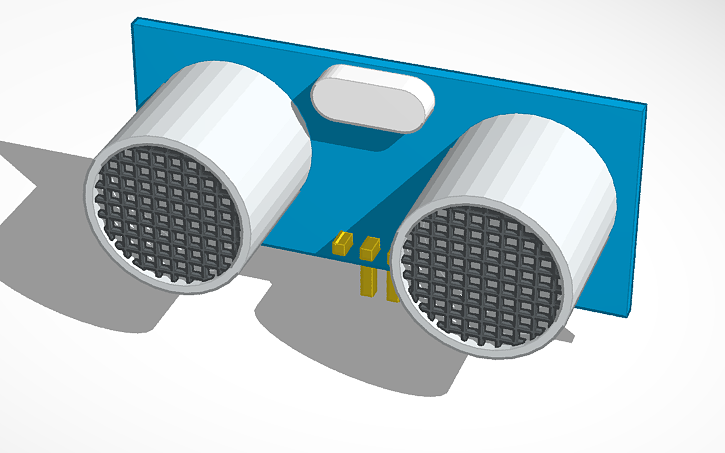 3D design HC SR04 Ultrasonic #Sensor #Template Tinkercad 3D design HC SR04 Ultrasonic #Sensor #Template Tinkercad