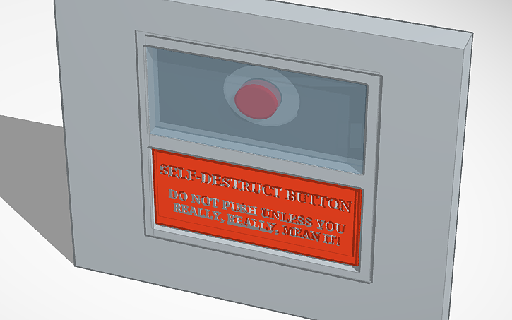 3D design Self destruct button from spaceballs - Tinkercad